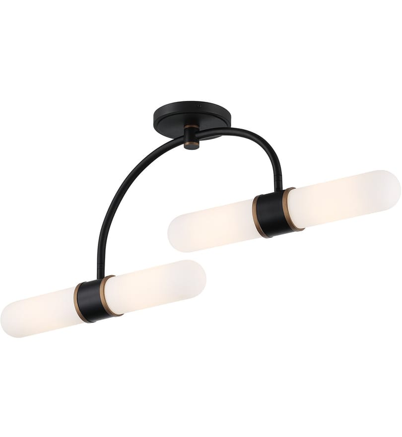 Crystorama - CAP-8514-MK-TG - Capsule 34.25" Semi-Flush Mount by Crystorama
