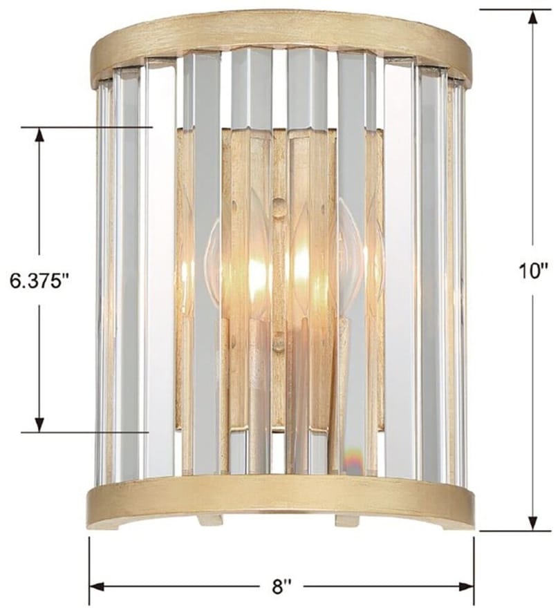 Crystorama - DAR-1012-DT - Darcy 10" Wall Sconce by Crystorama - Image 2