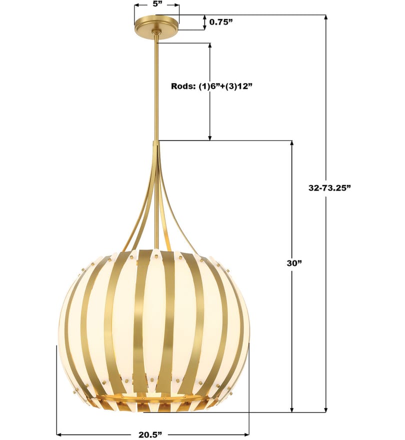 Crystorama - DRA-8003-LG - Daria 20.5-Inch Chandelier by Crystorama - Image 3
