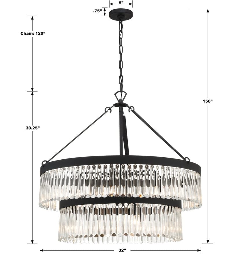 Crystorama - Emory 32" Chandelier by Crystorama - Image 3
