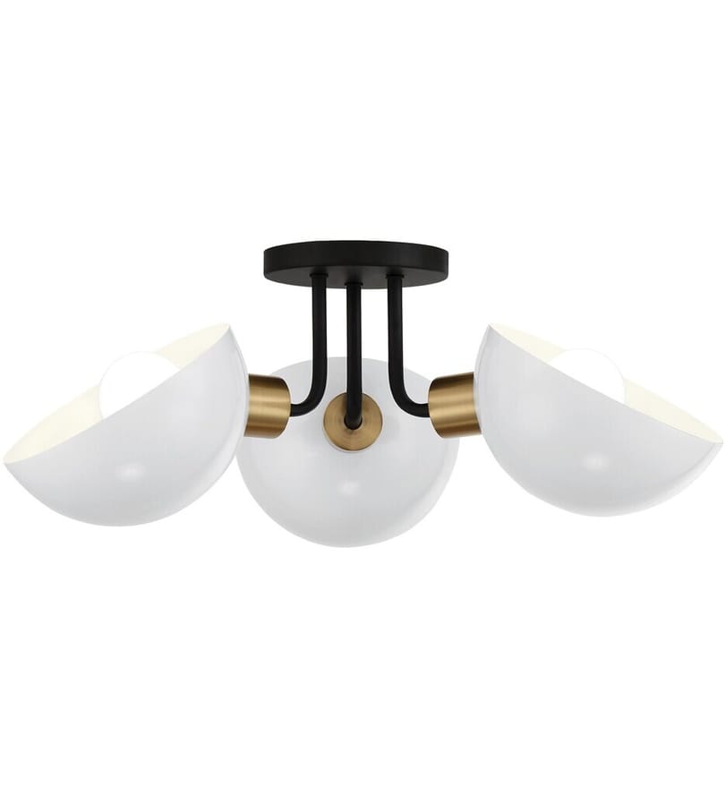 Crystorama - GIG-810-BK-AG - Gigi 22.75" Semi Flush by Crystorama - Image 3