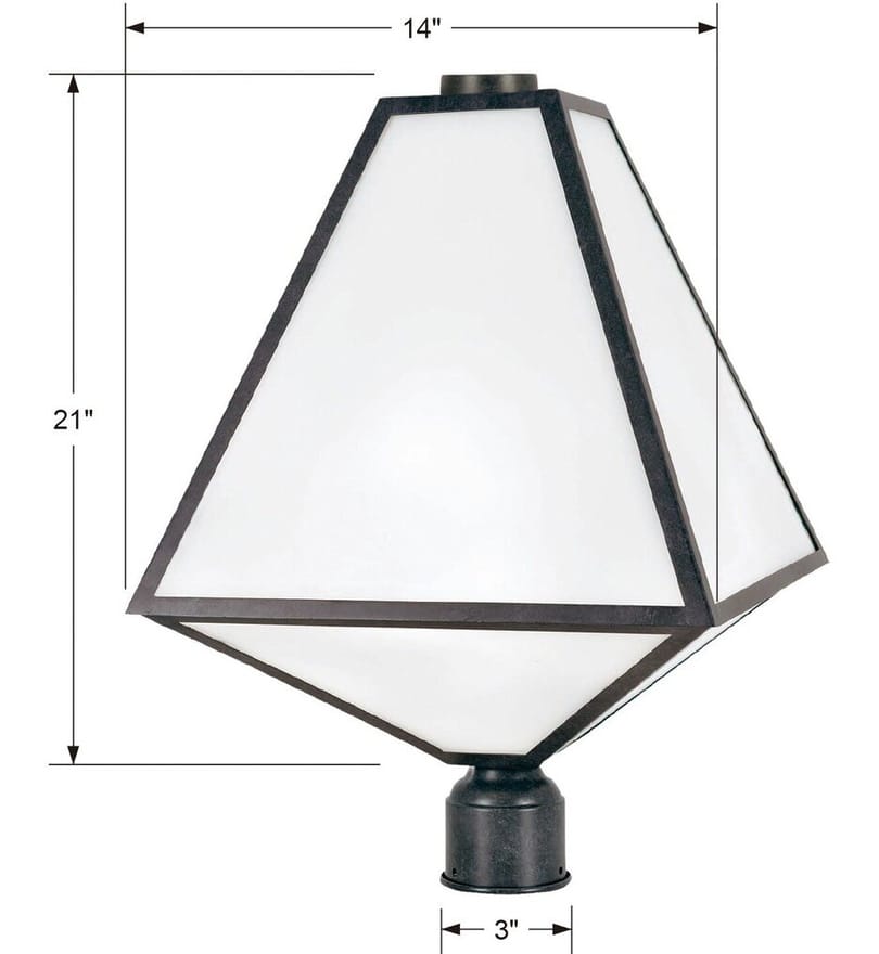 Crystorama - Glacier 14" Outdoor Post Light by Crystorama - Image 2