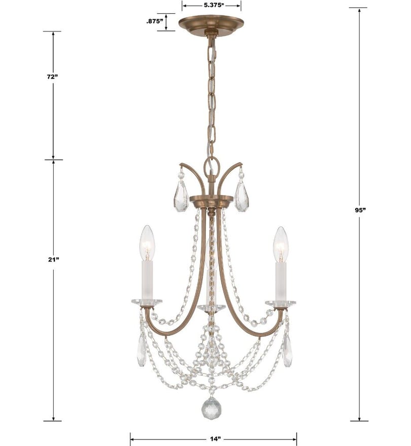 Crystorama - Karrington 14" Mini Chandelier by Crystorama - Image 5