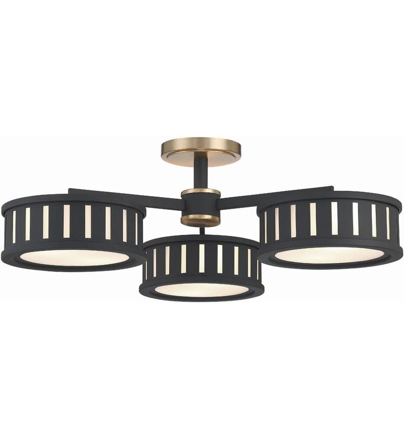 Crystorama - KEN-8300-VG-BF - Kendal 29.25" Semi Flush by Crystorama