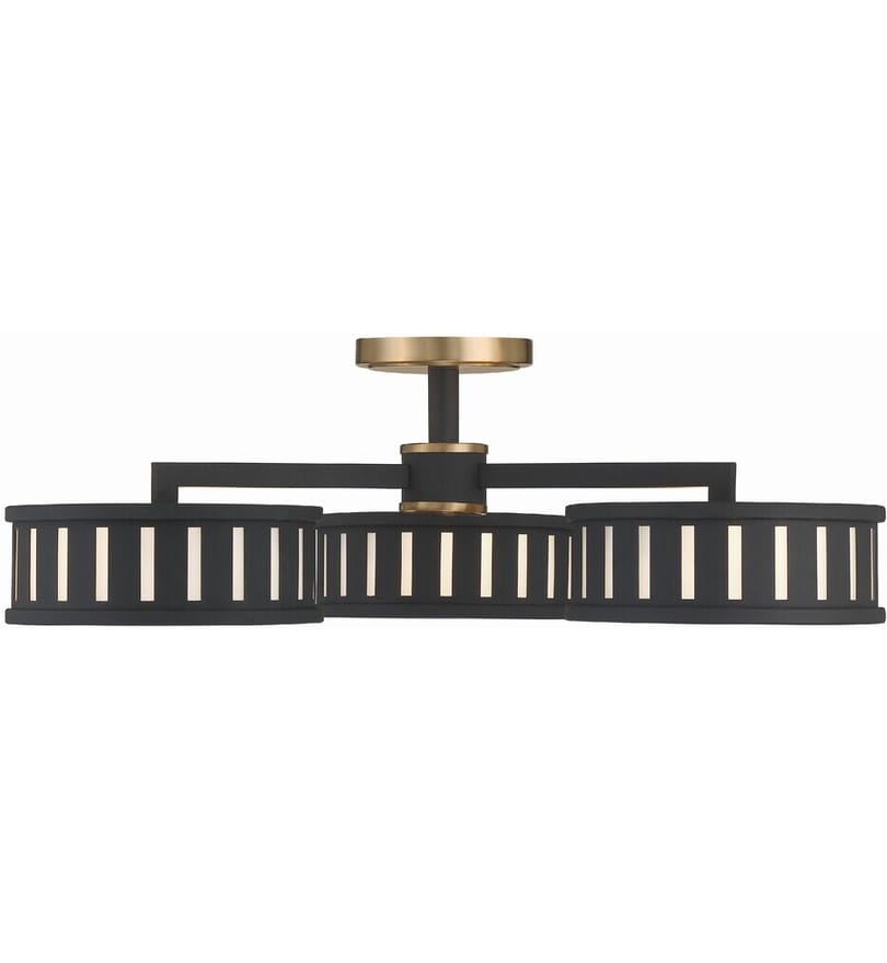 Crystorama - KEN-8300-VG-BF - Kendal 29.25" Semi Flush by Crystorama - Image 3