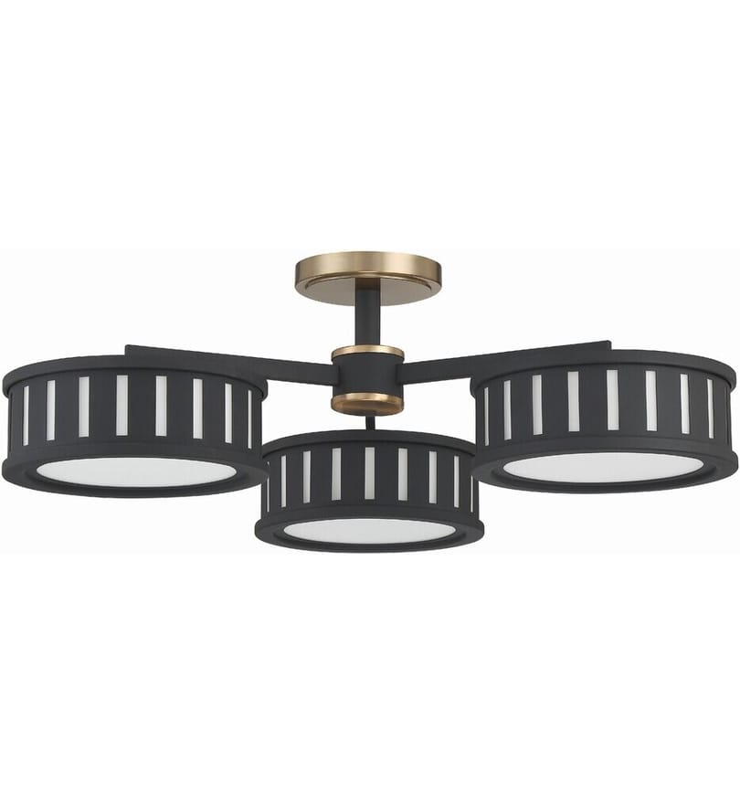 Crystorama - KEN-8300-VG-BF - Kendal 29.25" Semi Flush by Crystorama - Image 4