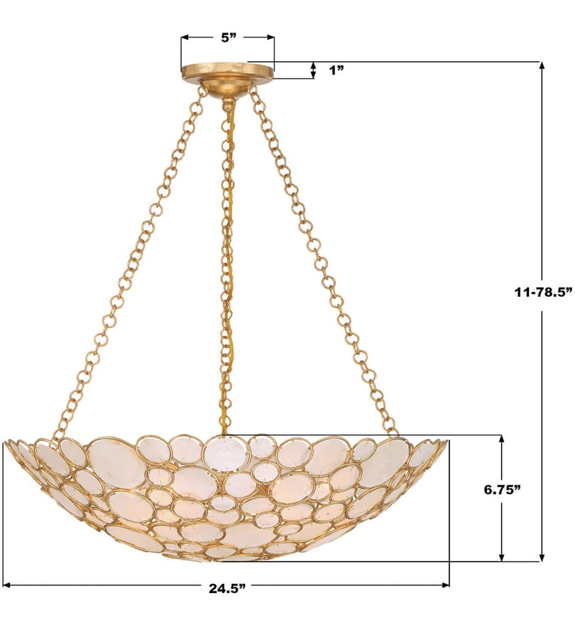 Crystorama - PAL-525-GA - Palla 24.5-Inch Chandelier by Crystorama - Image 3