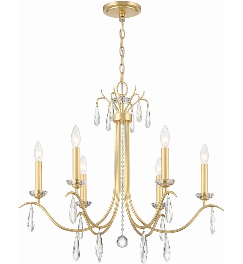 Crystorama - ROL-18816-GA - Rollins 28" Chandelier by Crystorama