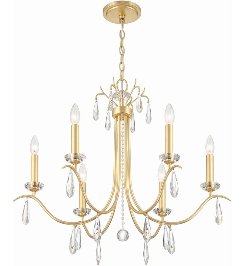 Crystorama - ROL-18816-GA - Rollins 28" Chandelier by Crystorama - Image 3