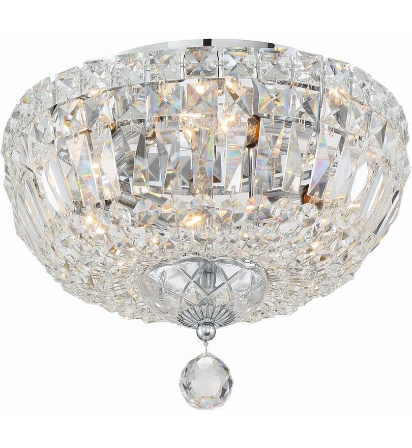 Crystorama - ROS-A1004-CH-CL-MWP - Roslyn 12" Flush Mount by Crystorama