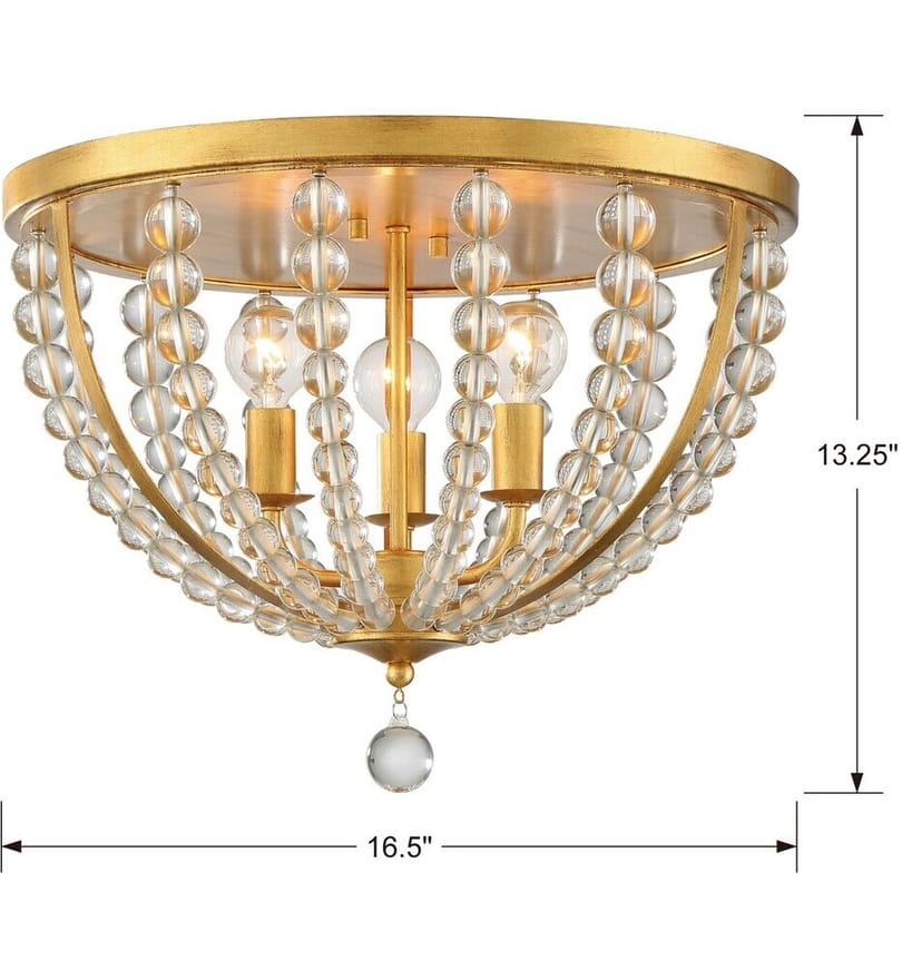 Crystorama - ROX-A9000-GA - Roxy 16.5" Flush Mount by Crystorama - Image 3