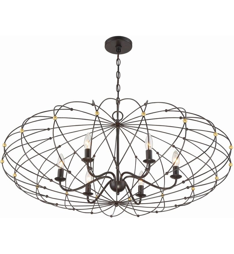 Crystorama - ZUC-A9036-EB-GA - Zucca 38.25" Chandelier by Crystorama - Image 8