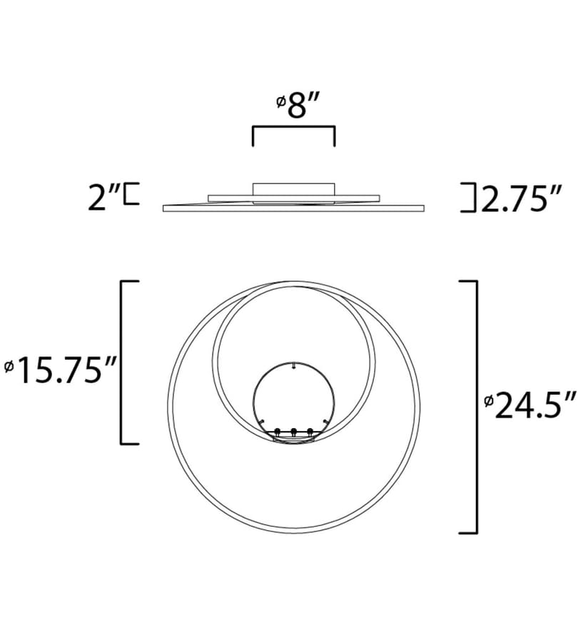 ET2 - Cycle 24.5" Flush Mount by ET2 - Image 2