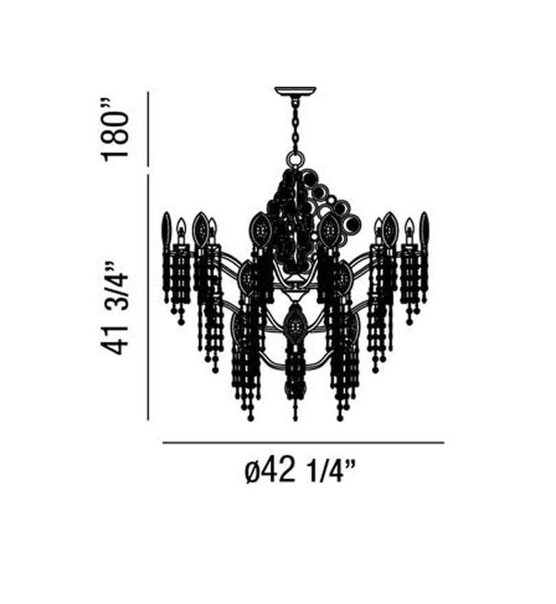Eurofase - 25657-012 - Capri 42.25" Chandelier by Eurofase - Image 2