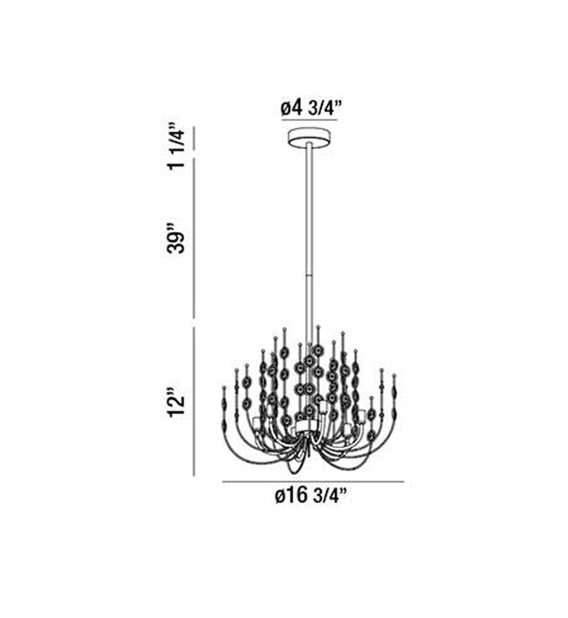 Eurofase - 26389-011 - Vice 16.75" Chandelier by Eurofase - Image 2