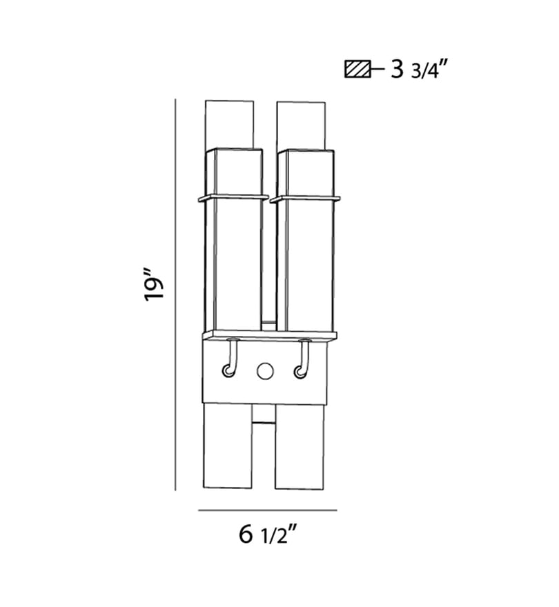 Eurofase - 28054-016 - Muller 19" Outdoor Wall Sconce by Eurofase - Image 3