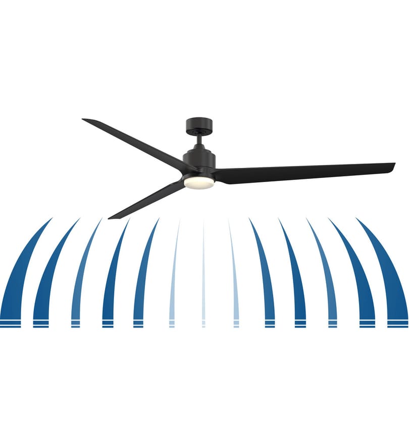 Fanimation - FPD8515BS-84SLW-12LK - TriAire Custom 84" Ceiling Fan by Fanimation - Image 2