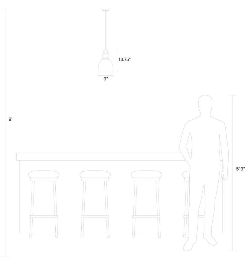 Generation Lighting - P1395DFW/DWZ - Matrimonio 9" Pendant by Generation Lighting - Image 2