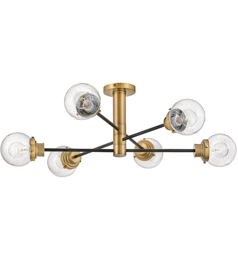 Hinkley Lighting - 40696BK - Poppy 36" Semi-Flush by Hinkley Lighting