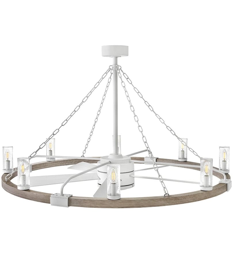 Hinkley Lighting - 906144FMW-LWD - Sawyer 52" LED Smart Fandelier by Hinkley Lighting
