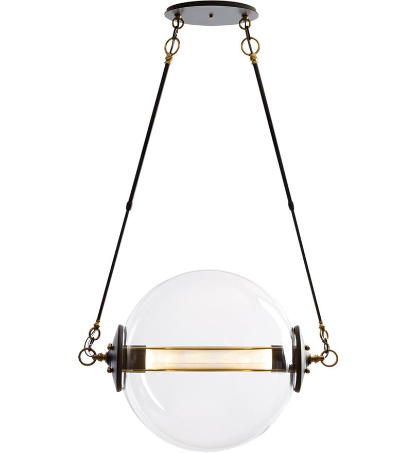 Hubbardton Forge - Otto Brass with Black Sphere Pendant by Hubbardton Forge - Image 2