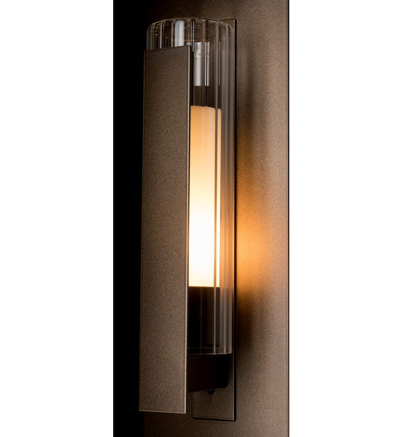Hubbardton Forge - Vertical Bar Fluted Glass Small Outdoor Wall Sconce by Hubbardton Forge - Image 3