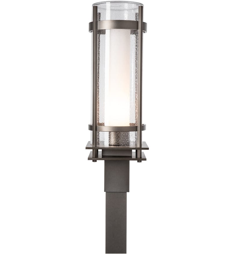 Hubbardton Forge - Banded Seeded Glass Outdoor Post Light by Hubbardton Forge - Image 3