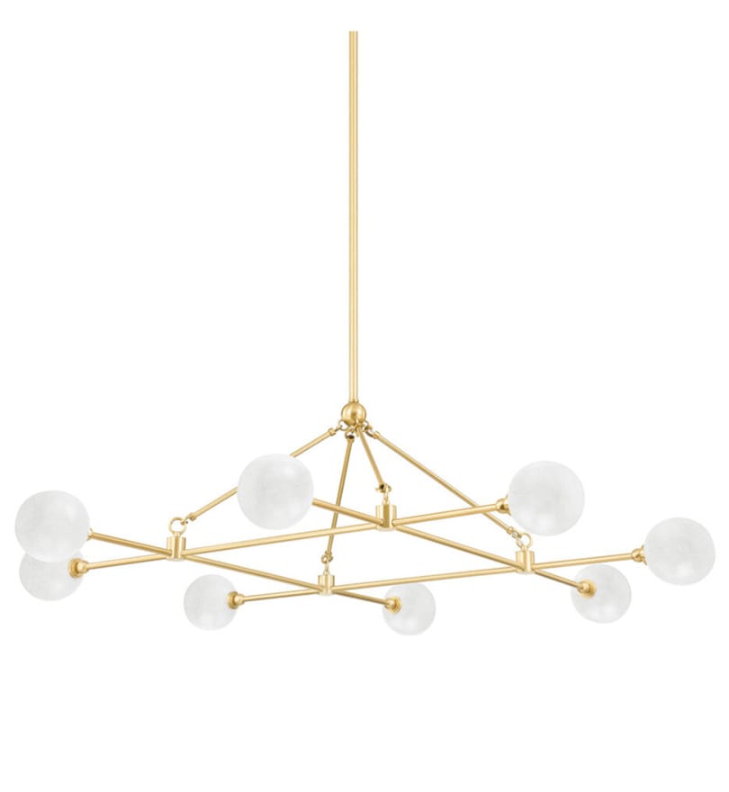 Hudson Valley - 4846-AGB - Andrews 46" Chandelier by Hudson Valley