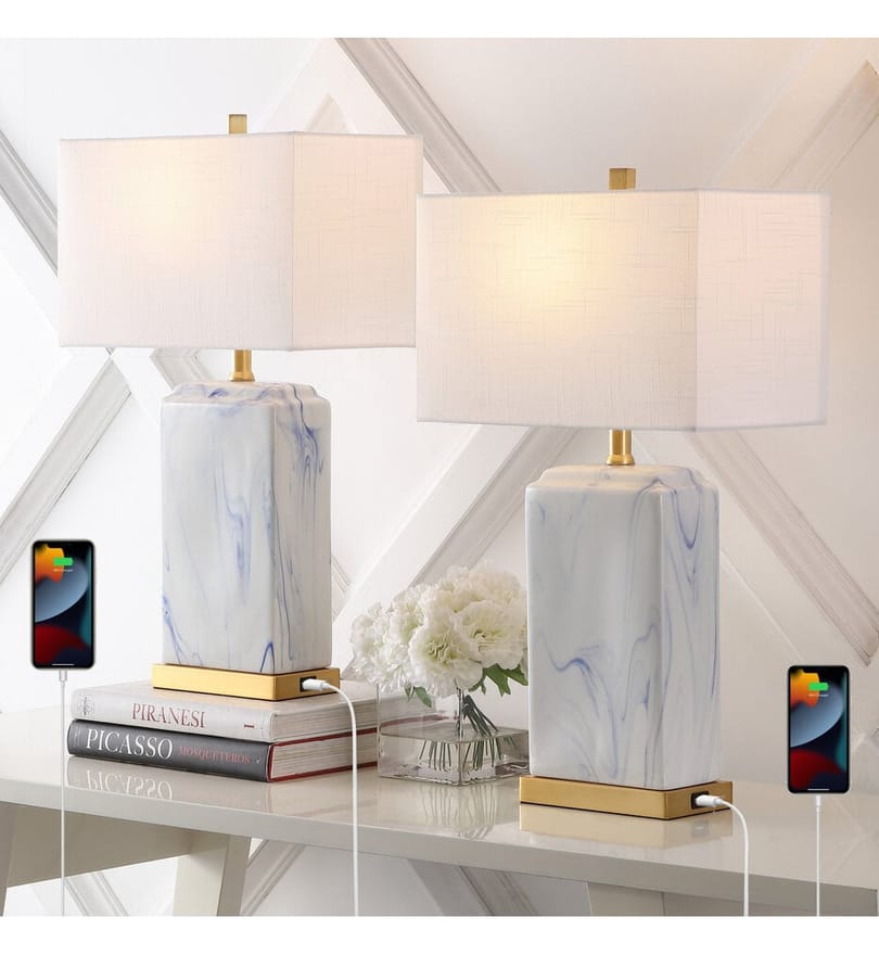 Jonathan Y - JYL1140A-SET2 - Chloe 24.5" Table Lamp (Set of 2) by Jonathan Y