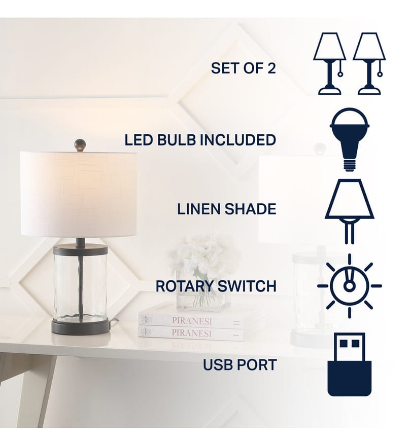 Jonathan Y - JYL4058A-SET2 - Alexander 21" Table Lamp (Set of 2) by Jonathan Y - Image 7
