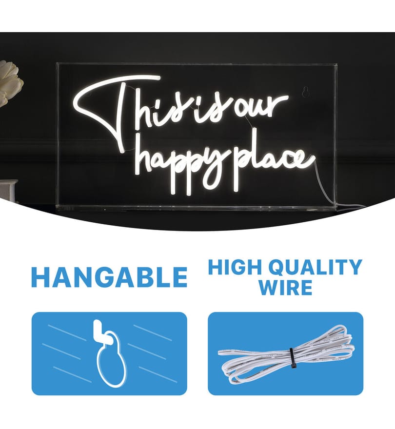 Jonathan Y - NEN1026A - This is Your Happy Place 19.6" Neon Sign by Jonathan Y - Image 2