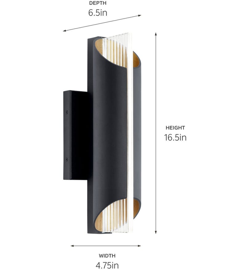 Kichler - 59077BKTLED - Astalis 16.5" Outdoor Wall Sconce by Kichler - Image 8