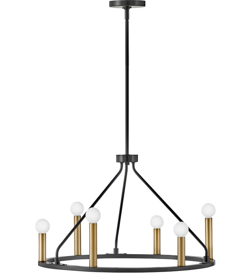 Lark - 83155BK - Lazlo 24.25" Chandelier by Lark