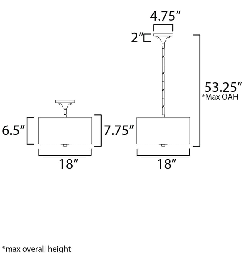 Maxim Lighting - Bongo 18" Semi-Flush by Maxim Lighting - Image 2