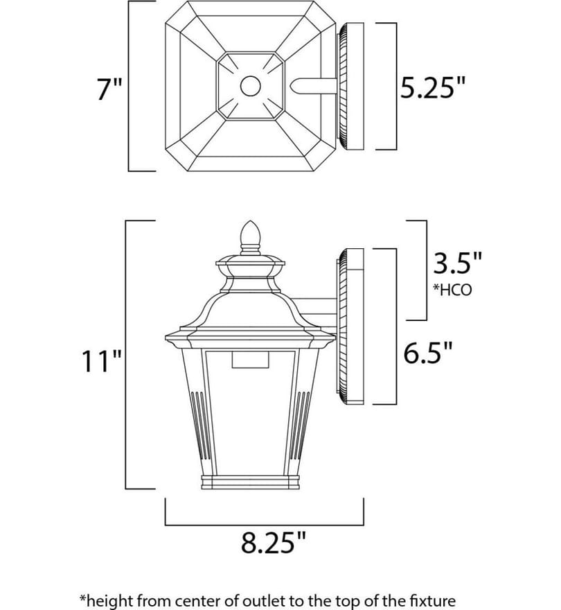 Maxim Lighting - 1133CLBZ - Knoxville 11" Outdoor Wall Sconce by Maxim Lighting - Image 3