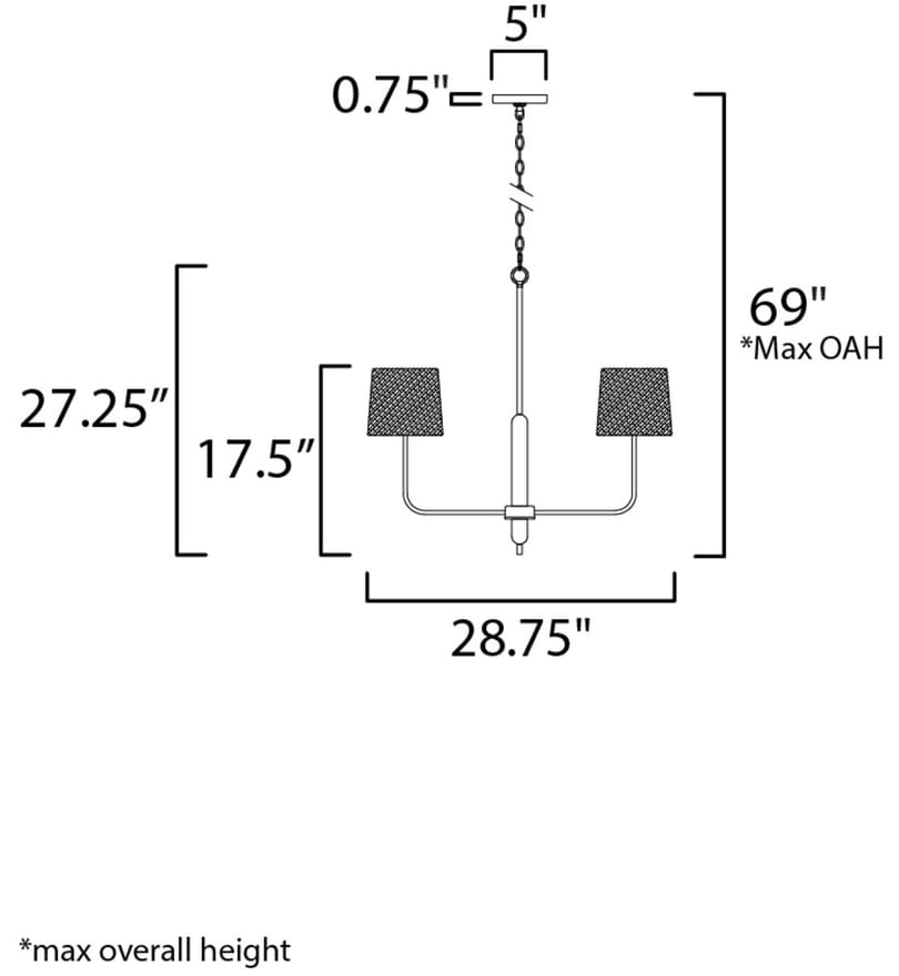 Maxim Lighting - 11865OFNWD - Bozeman 28.75" Chandelier by Maxim Lighting - Image 4