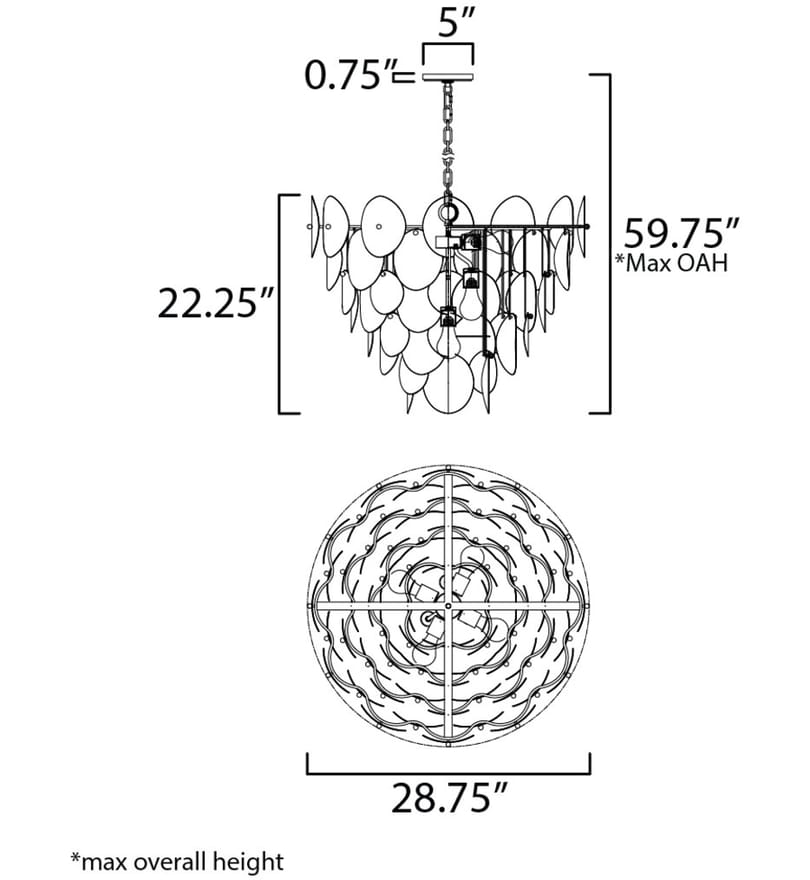 Maxim Lighting - 12827WTNAB - Isla 28.75" Chandelier by Maxim Lighting - Image 5