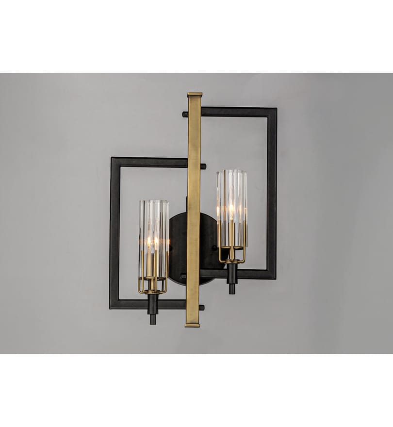 Maxim Lighting - 16112CLBKAB - Flambeau 18" Wall Sconce by Maxim Lighting - Image 4