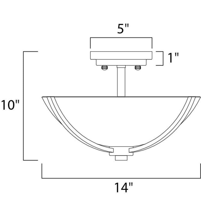 Maxim Lighting - Deven 14" Semi-Flush by Maxim Lighting - Image 5