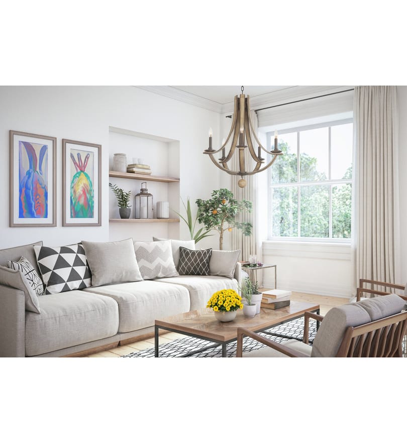 Maxim Lighting - 20345DWAR - Basque 26" Chandelier by Maxim Lighting - Image 2