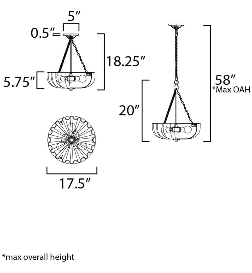 Maxim Lighting - 22653WTNAB - Bundt 17.75" Semi-Flush Mount by Maxim Lighting - Image 4
