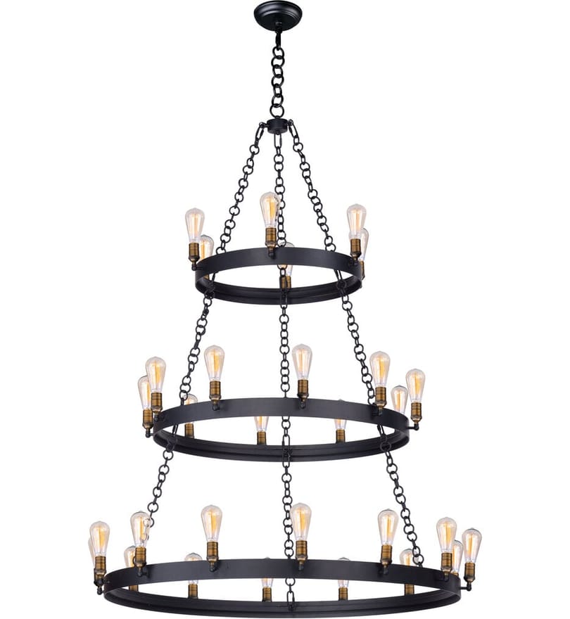 Maxim Lighting - 26278BKNAB/BUL - Noble 50" Chandelier by Maxim Lighting