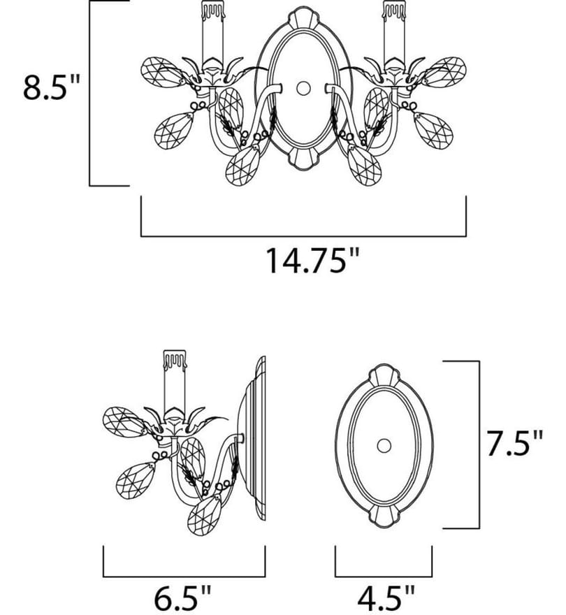 Maxim Lighting - Elegante 9.5" Wall Sconce by Maxim Lighting - Image 2