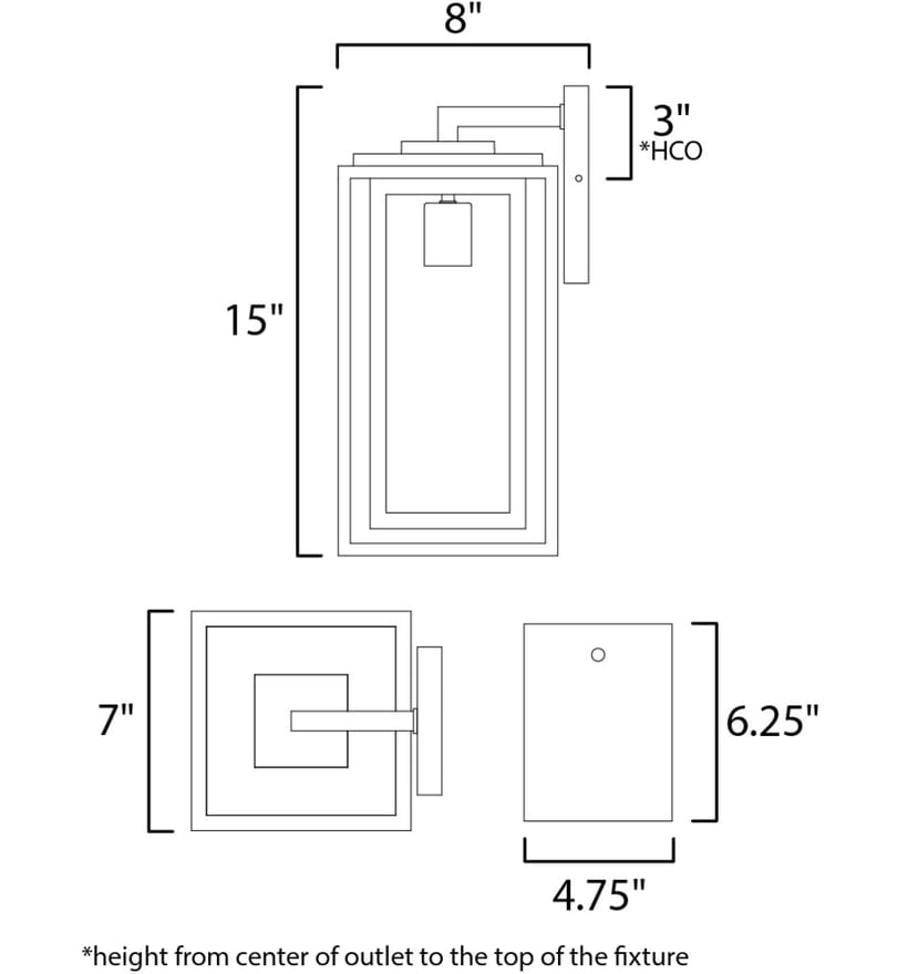 Maxim Lighting - 3033CDBK - Cabana 15" Outdoor Sconce by Maxim Lighting - Image 5