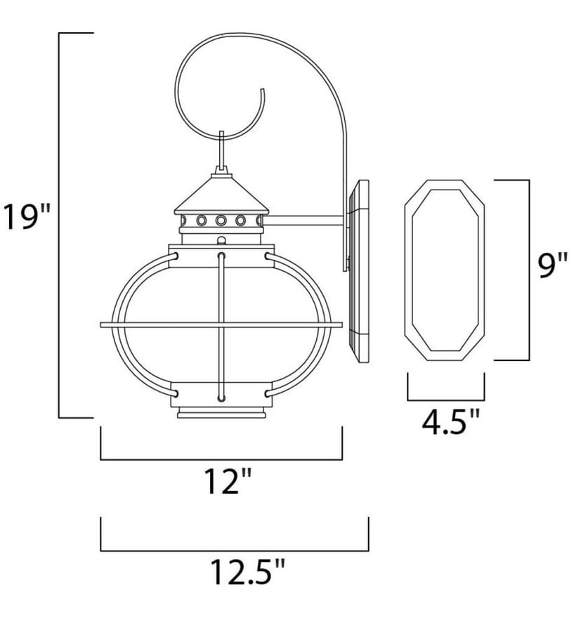 Maxim Lighting - 30503CDOI - Portsmouth 19" Outdoor Wall Sconce by Maxim Lighting - Image 2