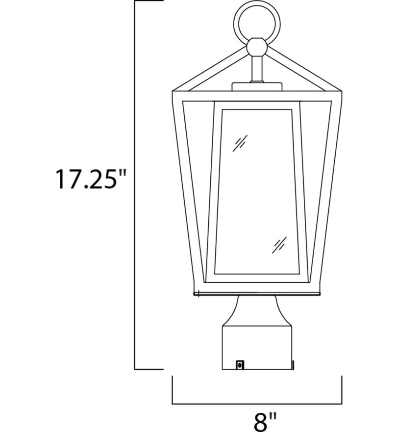 Maxim Lighting - 3171CLBK - Artisan 1 Light Outdoor Post Lantern by Maxim Lighting - Image 2