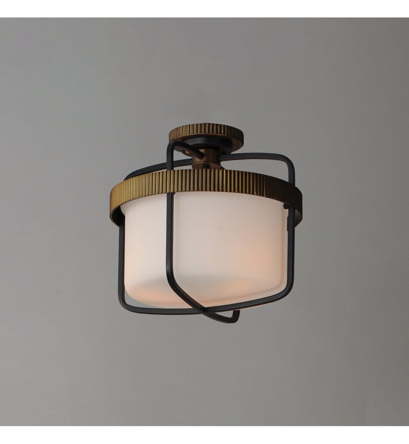 Maxim Lighting - 32650SWBKAB - Ruffles 13.75" Semi-Flush by Maxim Lighting - Image 2