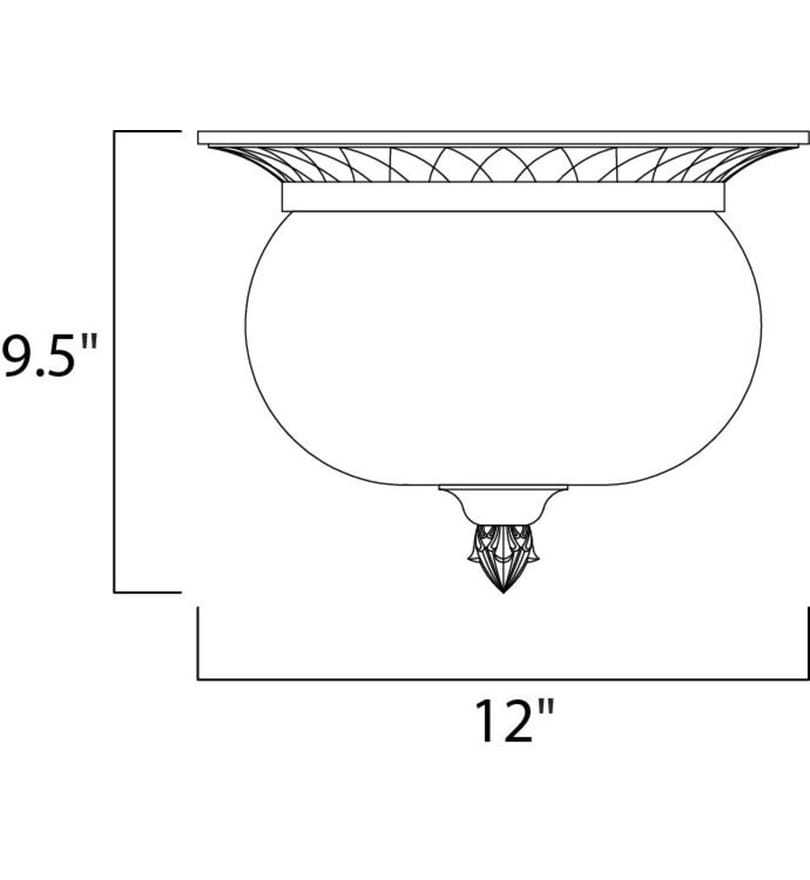 Maxim Lighting - 3429WGOB - Carriage House 12" Outdoor Flush Mount by Maxim Lighting - Image 2