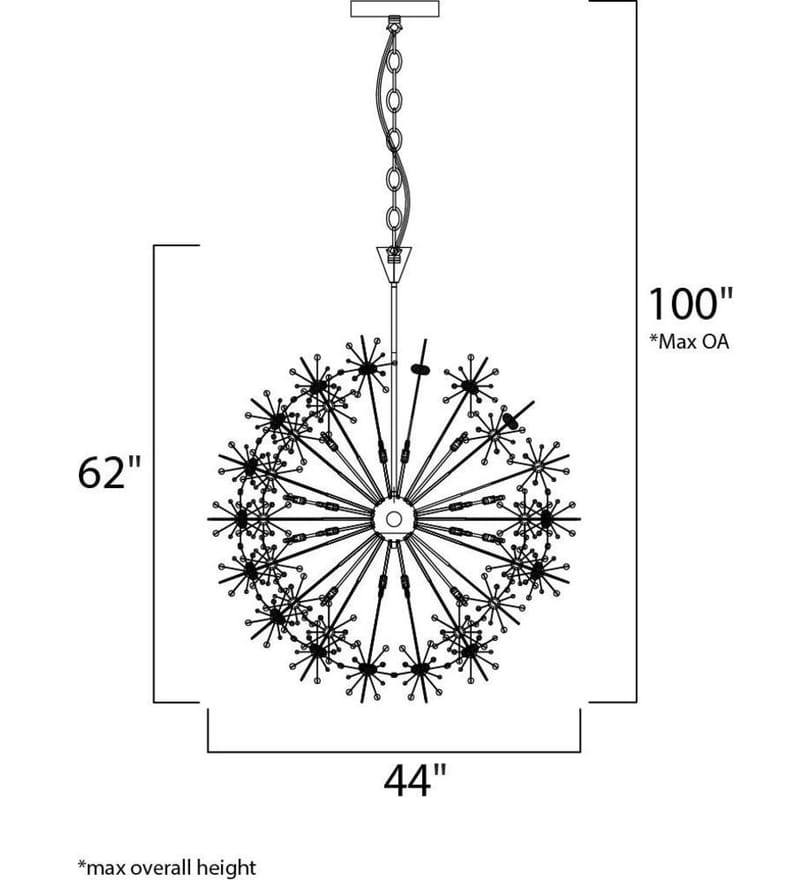 Maxim Lighting - 39747BCPC - Starfire 44" Chandelier by Maxim Lighting - Image 7
