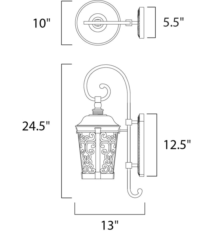 Maxim Lighting - 55394BZ - Whisper 24.5" Outdoor Wall Sconce by Maxim Lighting - Image 2